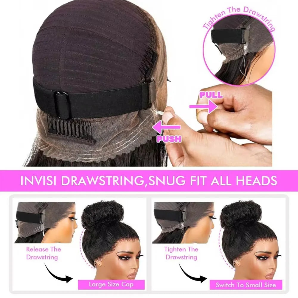 Kinky Straight 360 Glueless Wig — 30 Inch