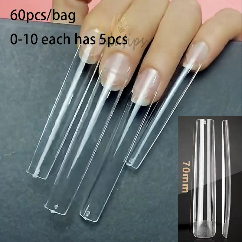 Extra Short Coffin Gel Tips — XXS