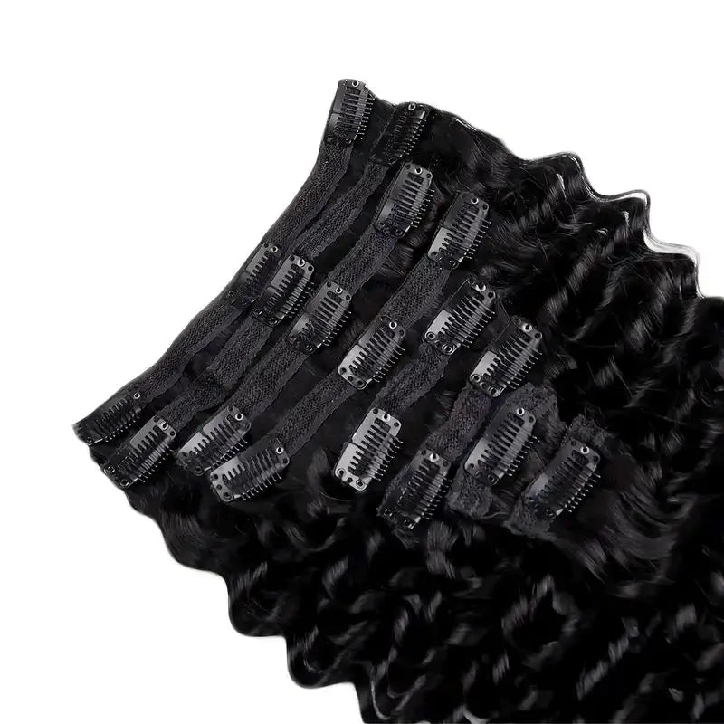 Deep Wave Clip-In Extensions — 8 Piece Set