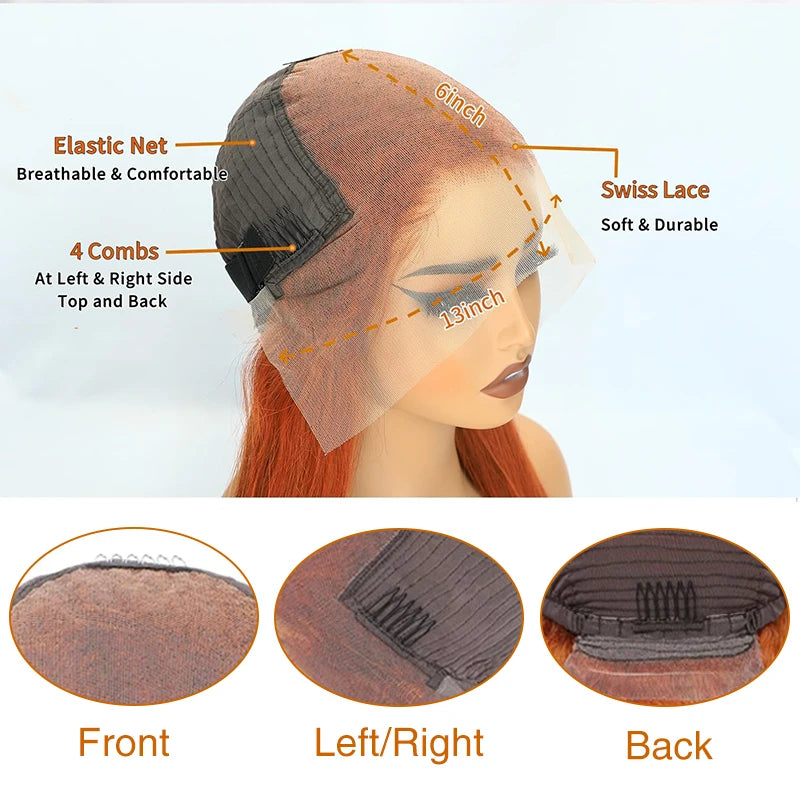 Ginger Water Wave Lace Front Wig