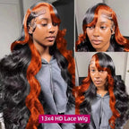 Ginger Highlight Body Wave Wig — 250% Density