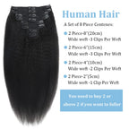 Kinky Straight Clip-In Extensions — 8 Piece
