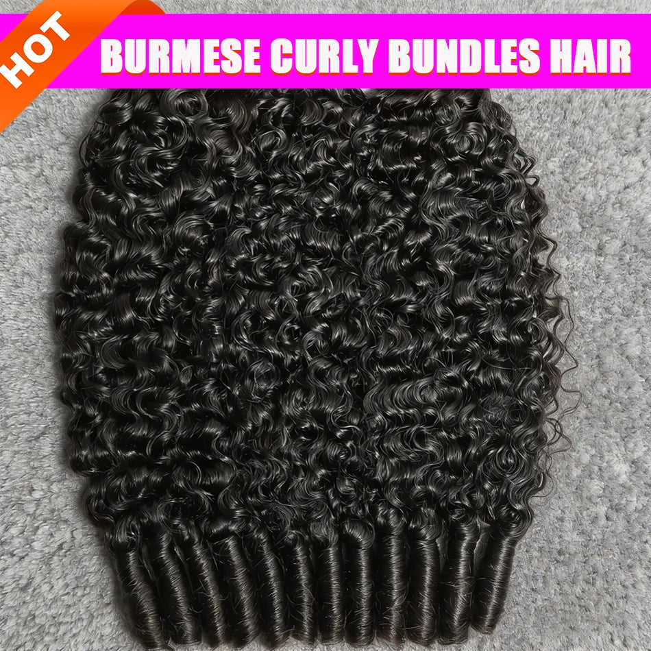 Burmese Curly Bundles — Raw Human Hair