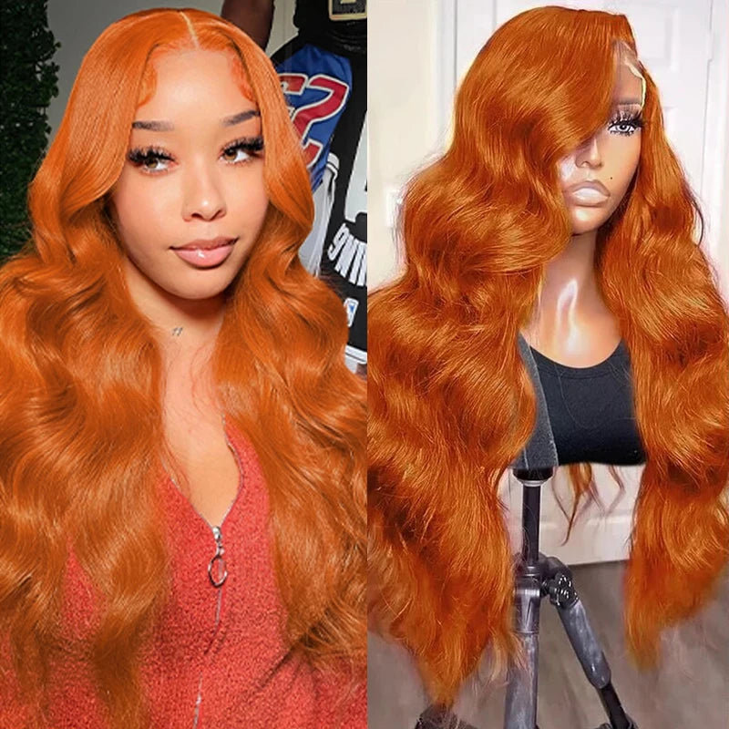 Ginger Orange Body Wave Wig — 200% Density