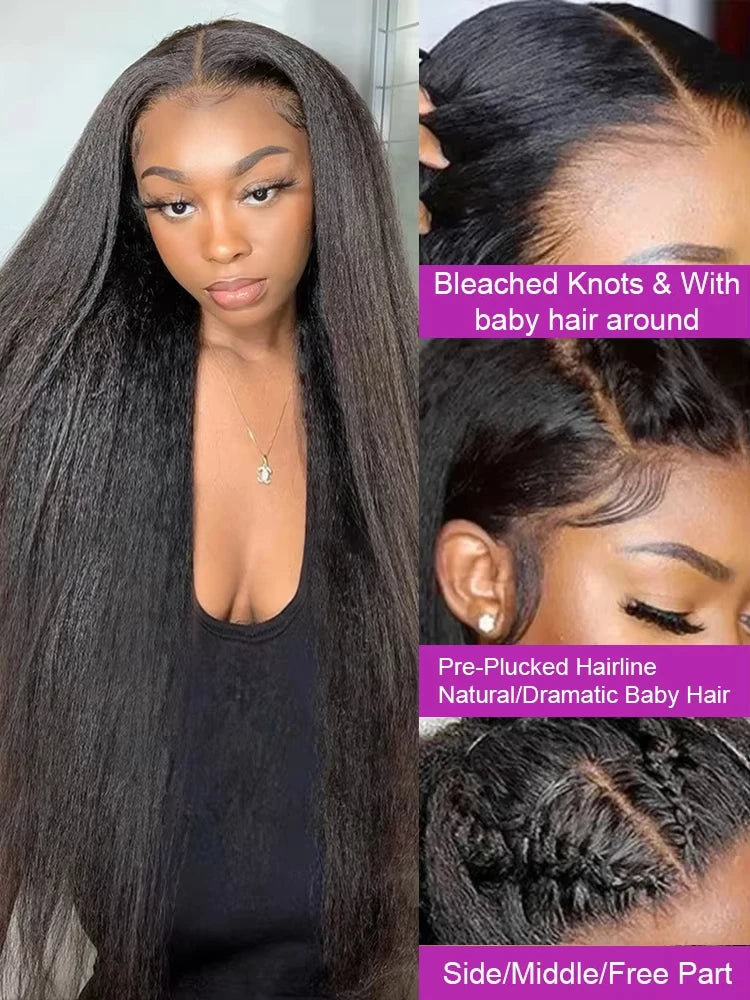 Kinky Straight Lace Front Wig — 250% Density