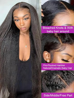Kinky Straight Lace Front Wig — 250% Density