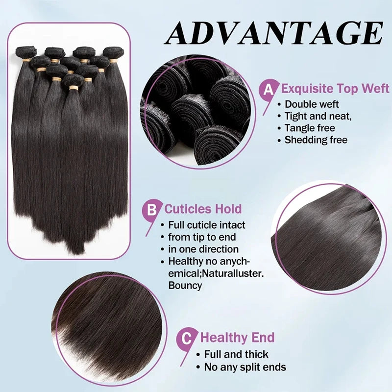 Straight Bundle Set — 100% Human Hair