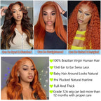 Ginger Orange Body Wave Wig — 200% Density