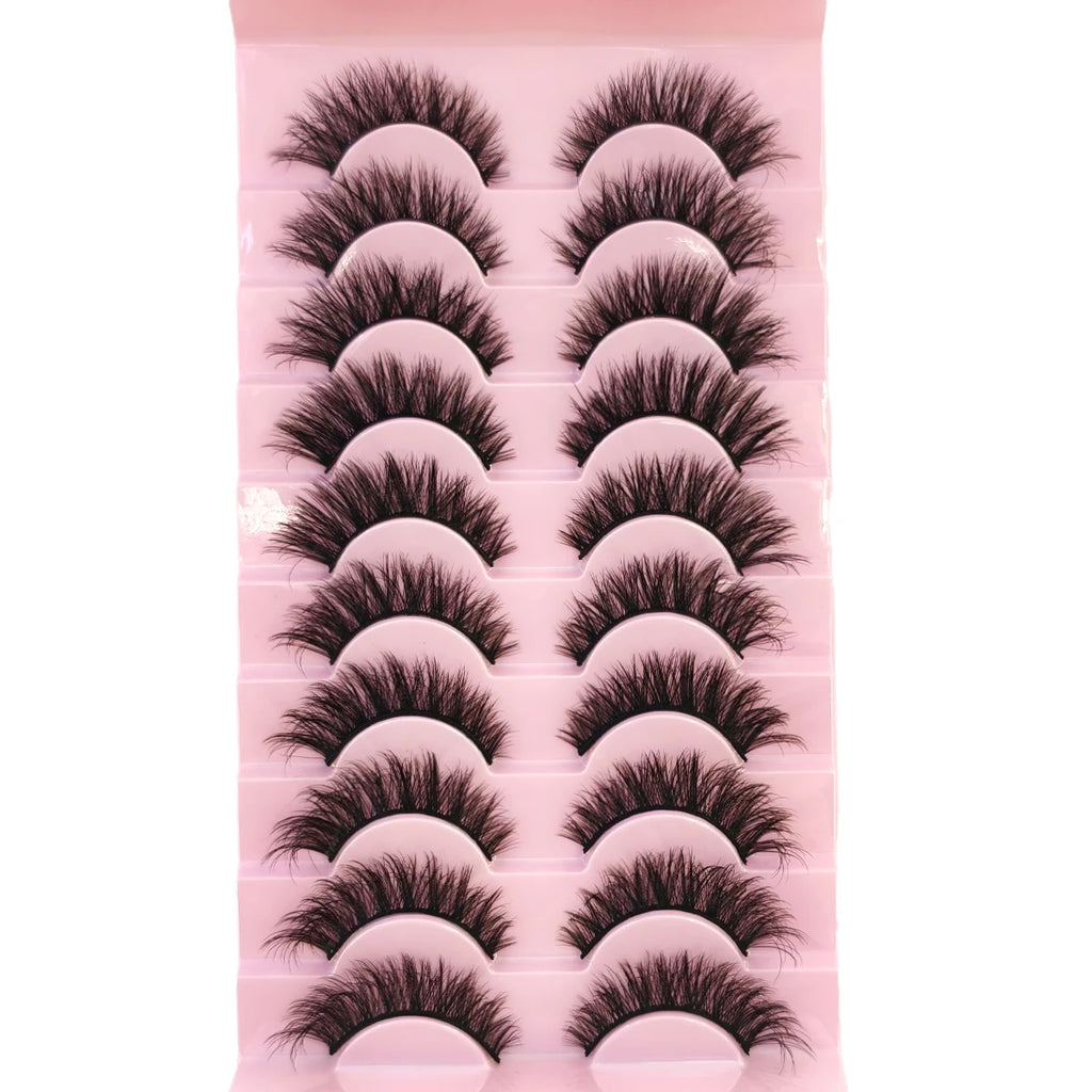 8D Mink Lashes — 10 Pairs