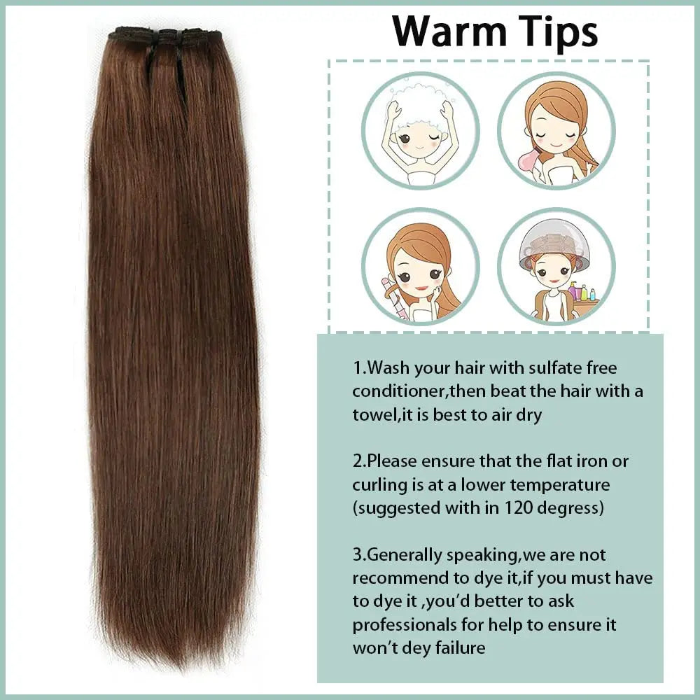 Straight Clip-In Extensions — 8 Piece Set