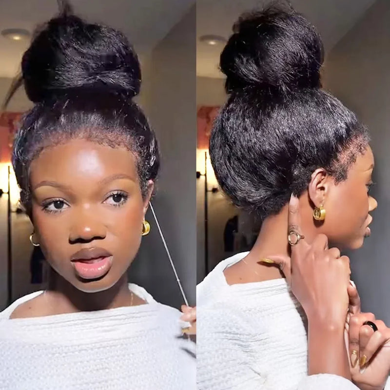 Kinky Straight 360 Glueless Wig — 30 Inch