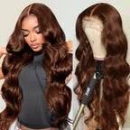 Chocolate Brown Body Wave Wig — 200% Density