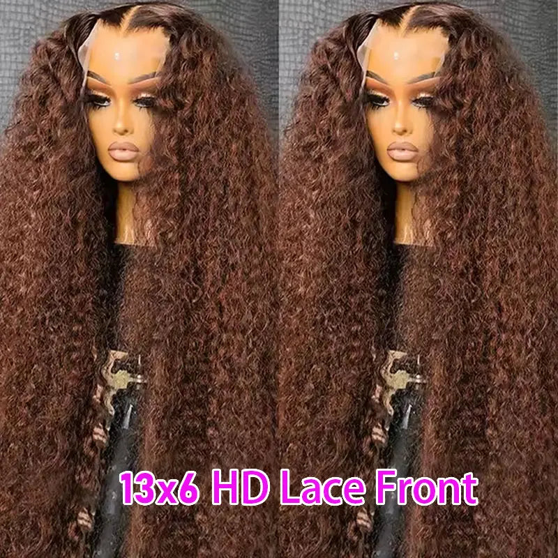 Chocolate Brown Deep Wave Wig — 250% Density