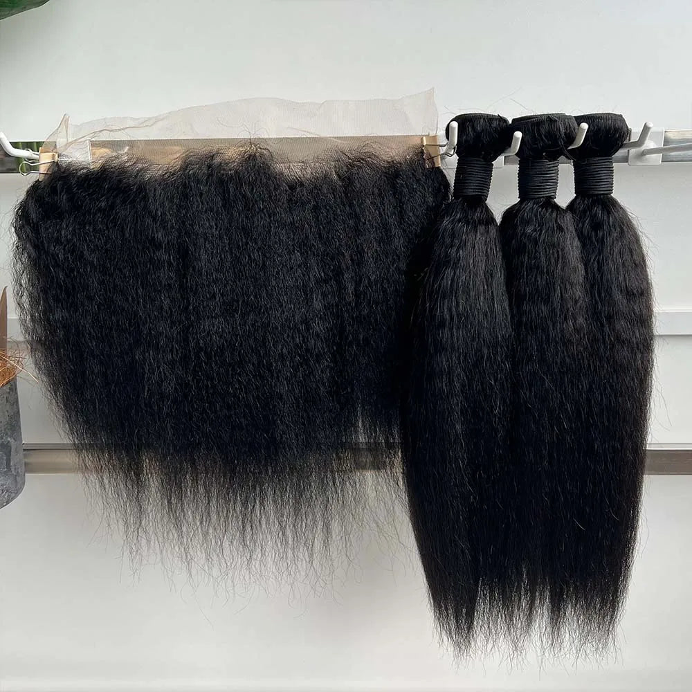 Kinky Straight Bundle Set with HD Closure