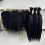 Kinky Straight Bundle Set with HD Closure
