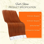 Remy Straight Tape-Ins — 20 Piece, 50g