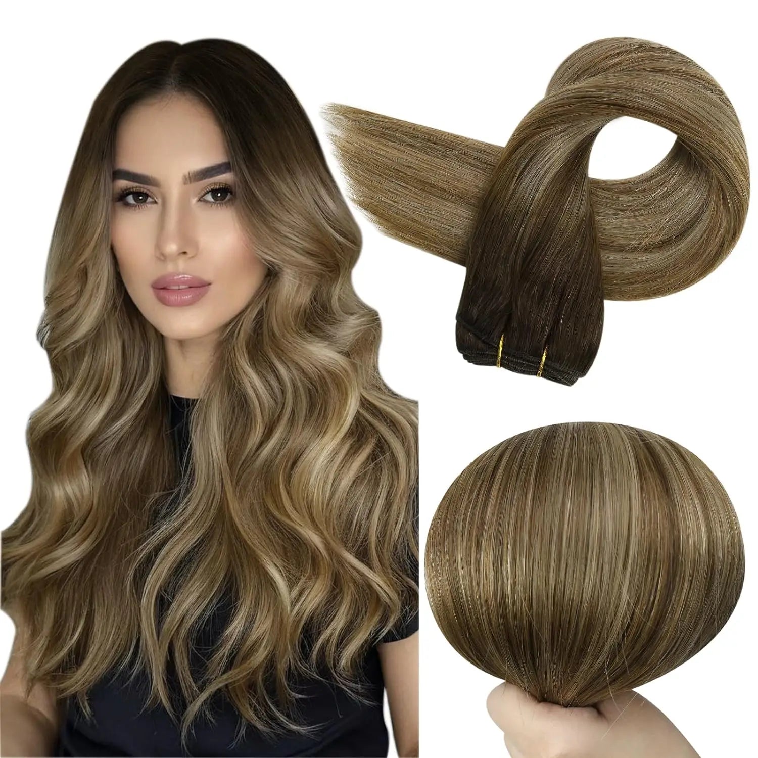 Ombre Blonde Straight Wefts — Sew-In
