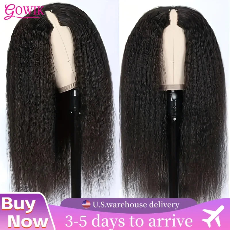 Kinky Straight V-Part Wig — No Leave Out