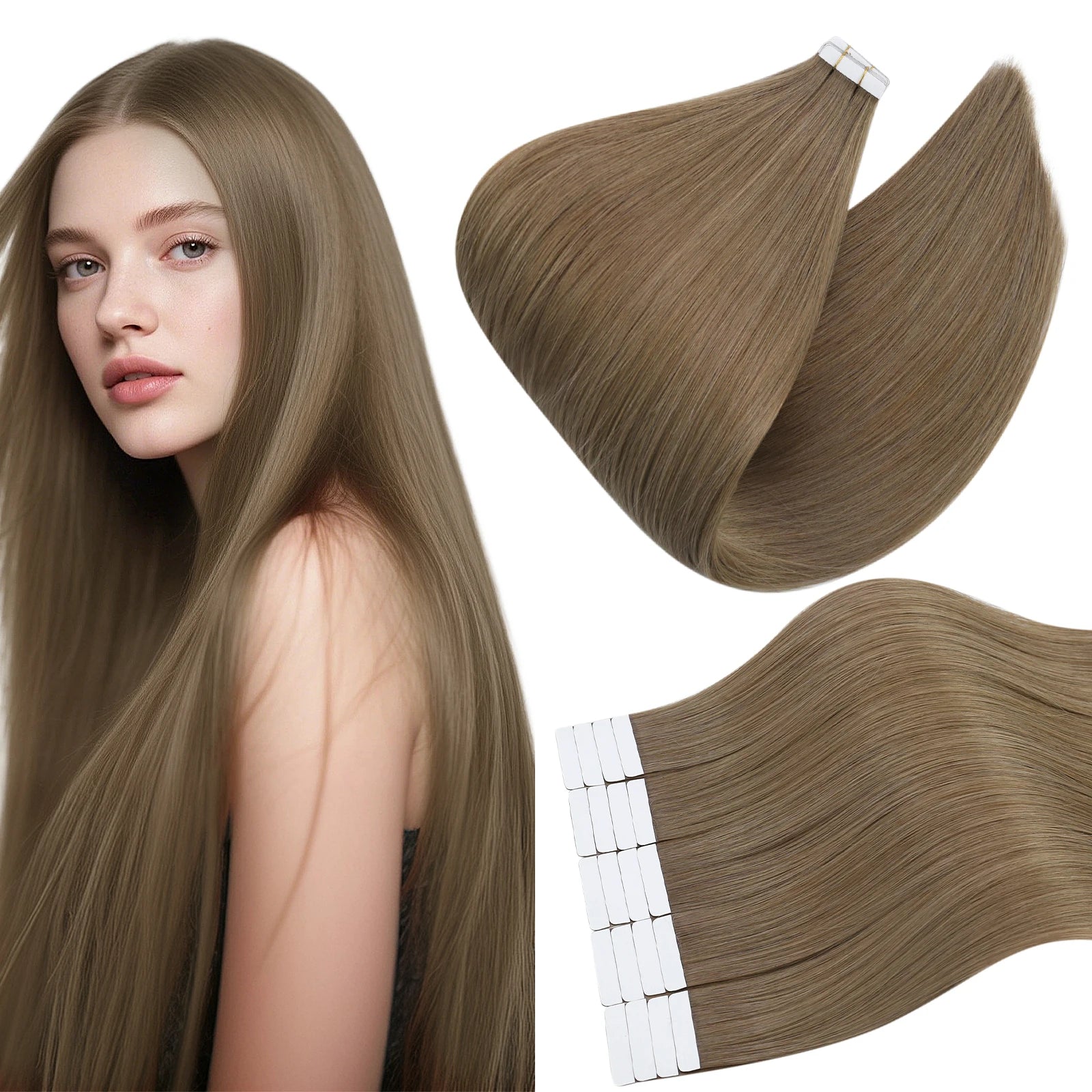 Remy Straight Tape-Ins — 20 Piece, 50g