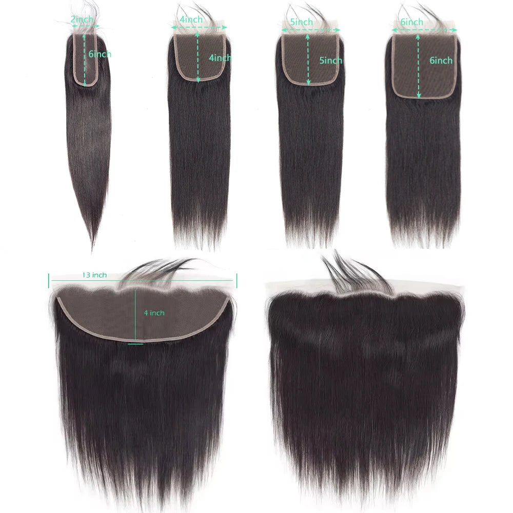 Straight Lace Closure — 100% Human Hair