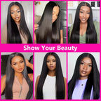 Straight V-Part Wig — Glueless