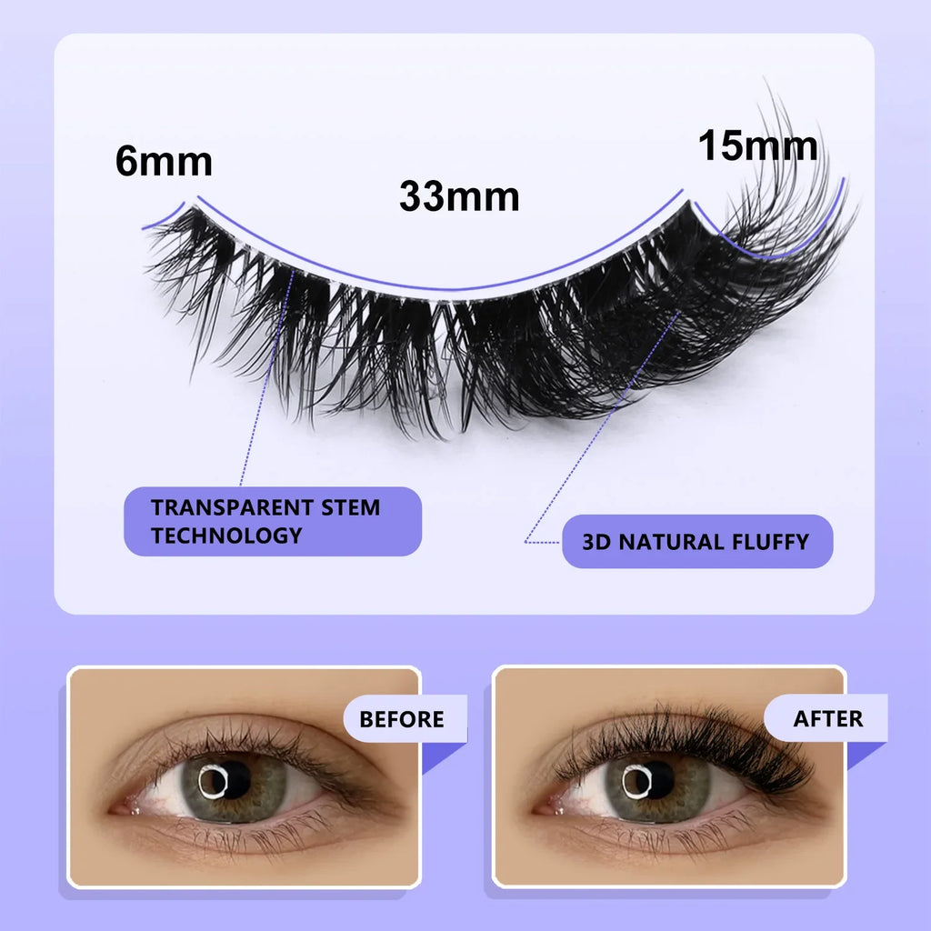 Natural Cat Eye Lashes — Soft Wispy