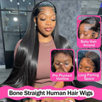 Straight Lace Front Wig — 100% Human Hair