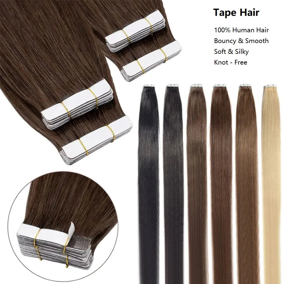 Brazilian Straight Tape-In Extensions