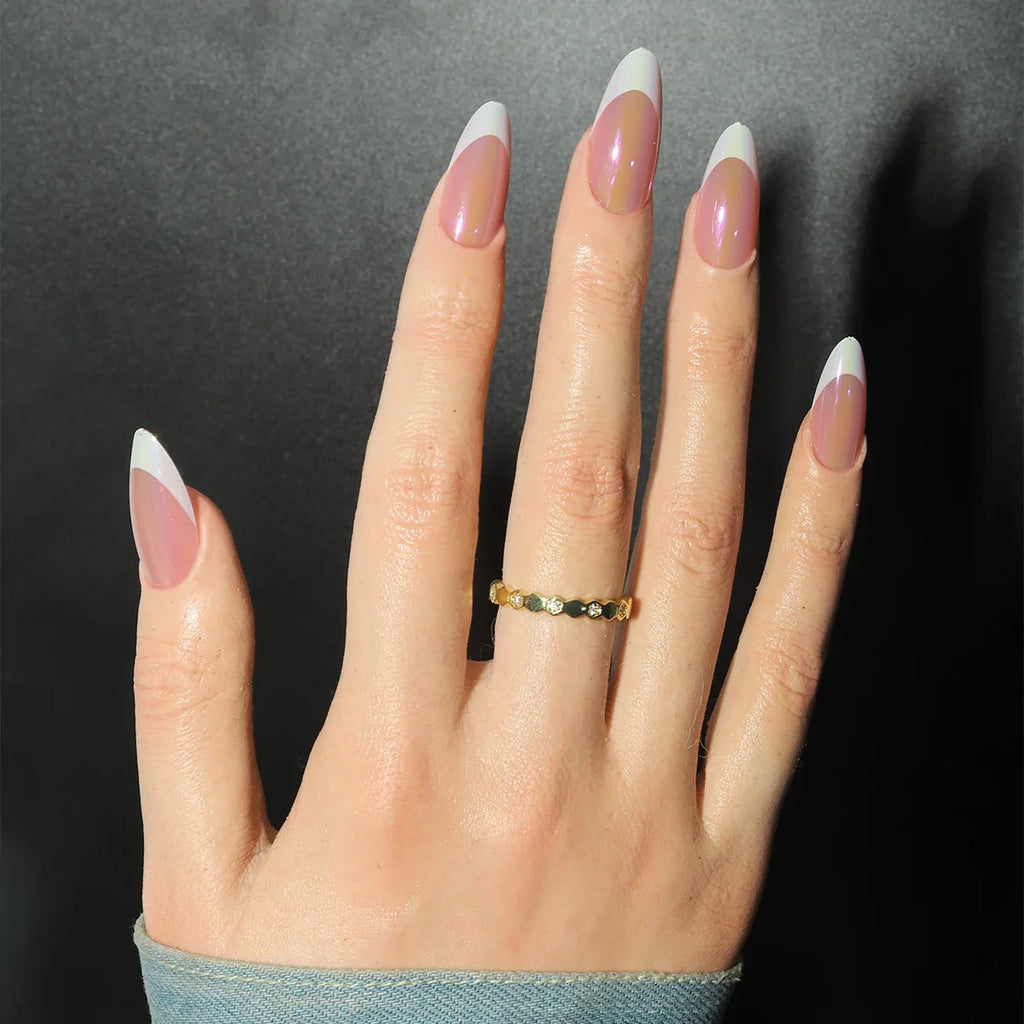 Long Stiletto Press-On Nails — Pink