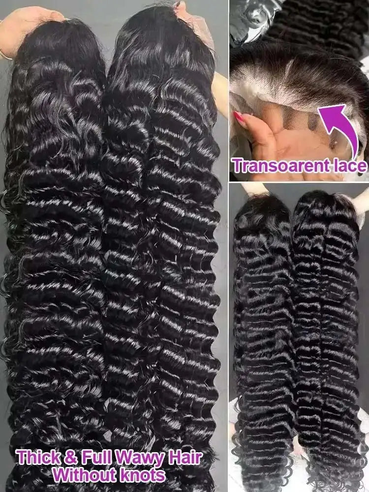 Loose Deep Wave Frontal Wig — 250% Density