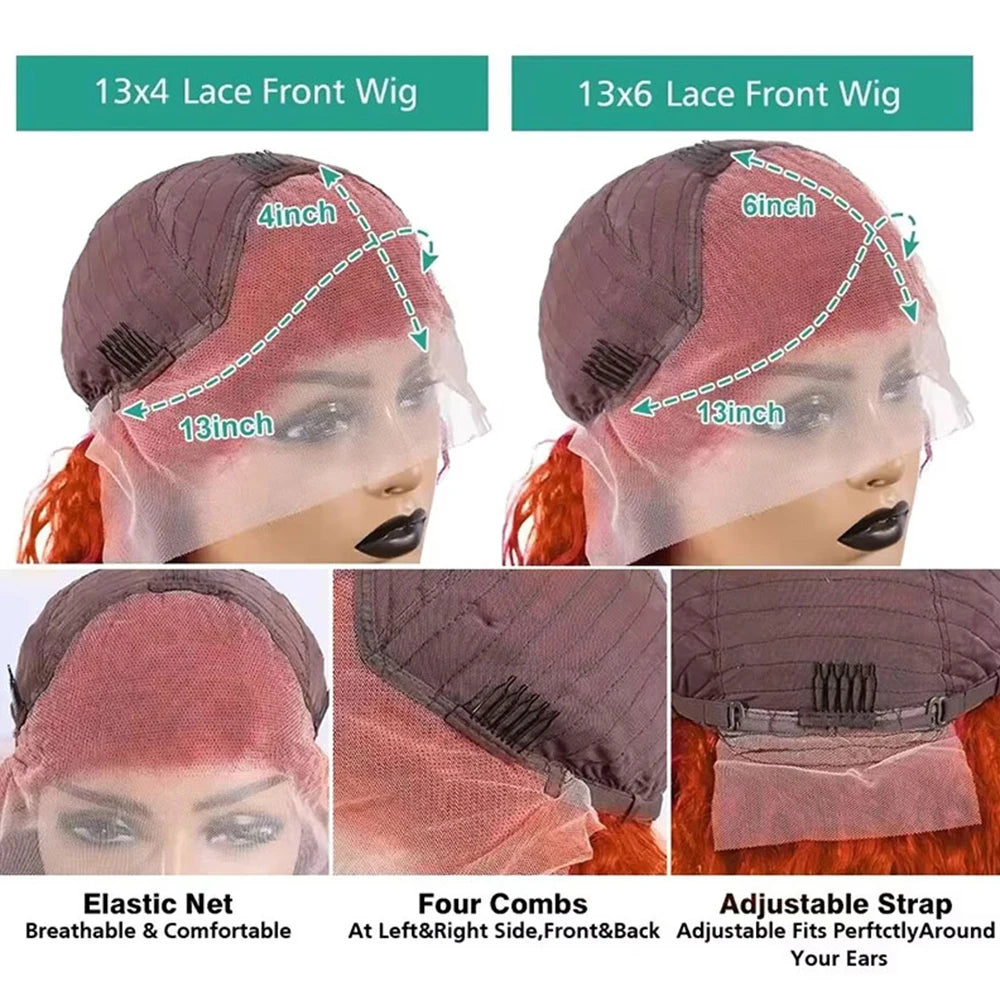 Ginger Orange Body Wave Wig — 200% Density
