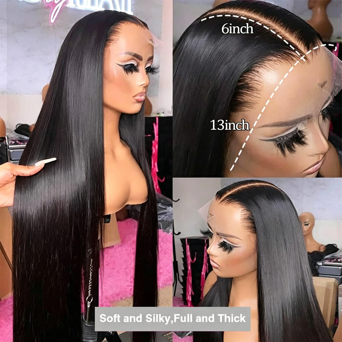 Straight Lace Front Wig — 100% Human Hair