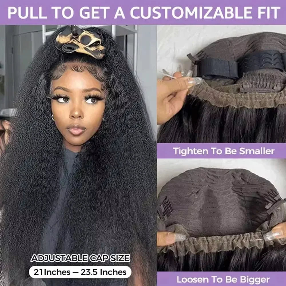 Kinky Straight 360 Glueless Wig — 30 Inch