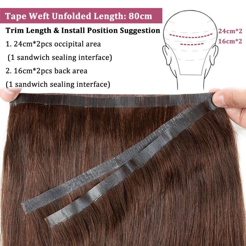 Long Seamless Tape Weft — No Glue
