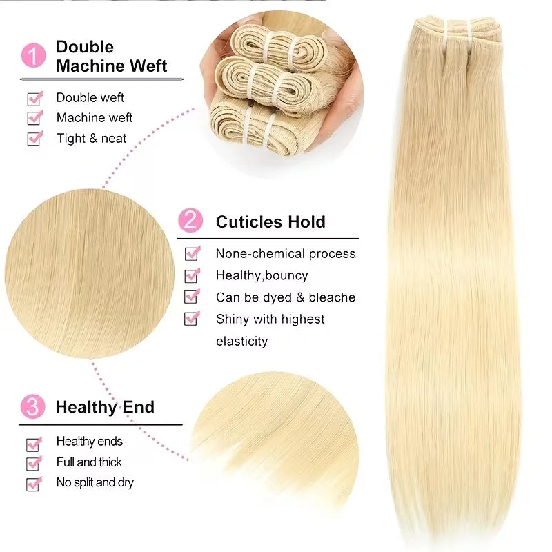613 Blonde Straight Bundles