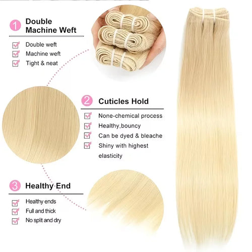 613 Blonde Straight Bundles