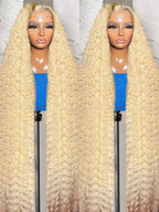 613 Honey Blonde Curly Wig — Loose Deep Wave