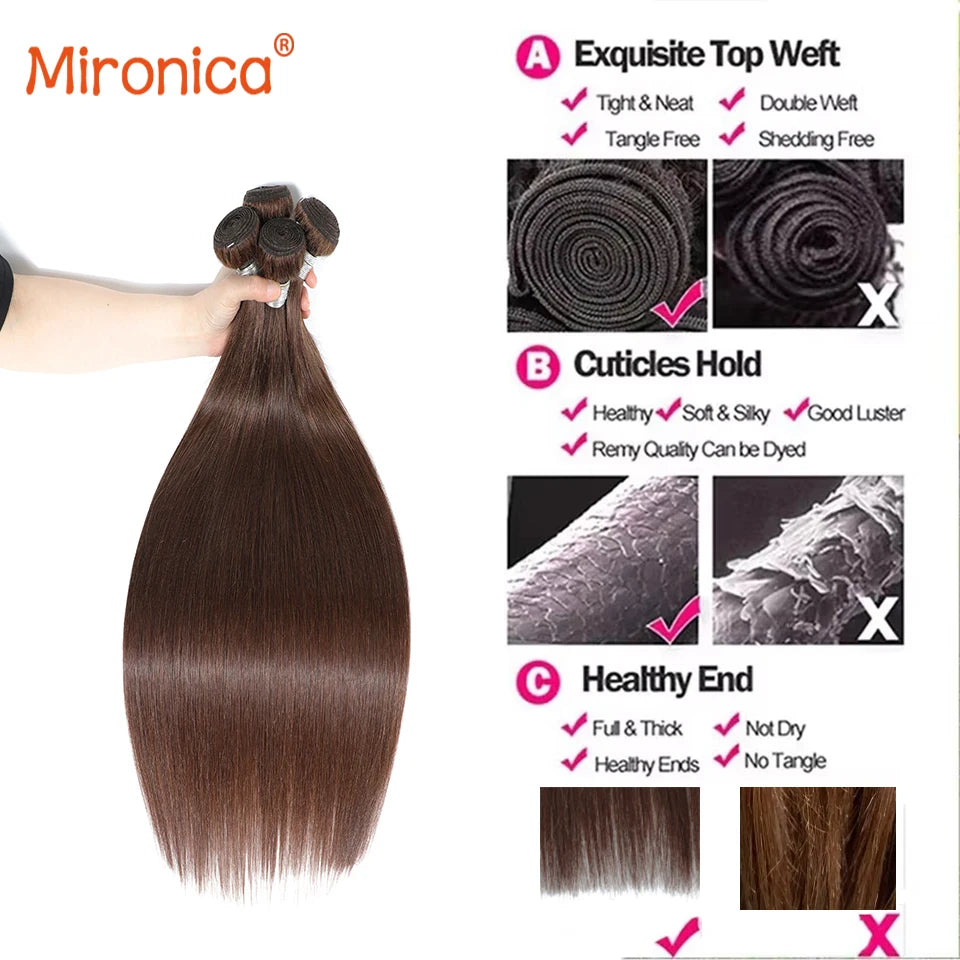 Chocolate Brown Straight Bundles