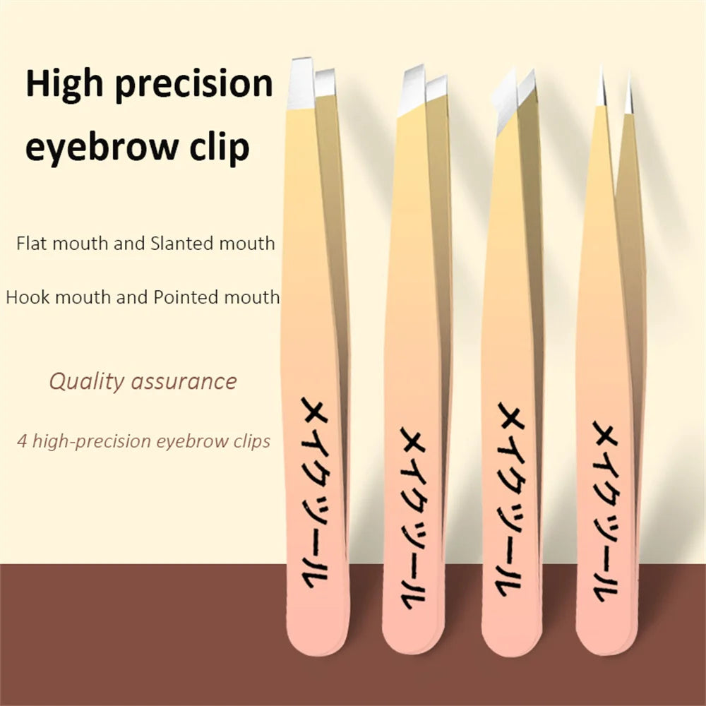 Brow Tweezers Set — 4 Piece