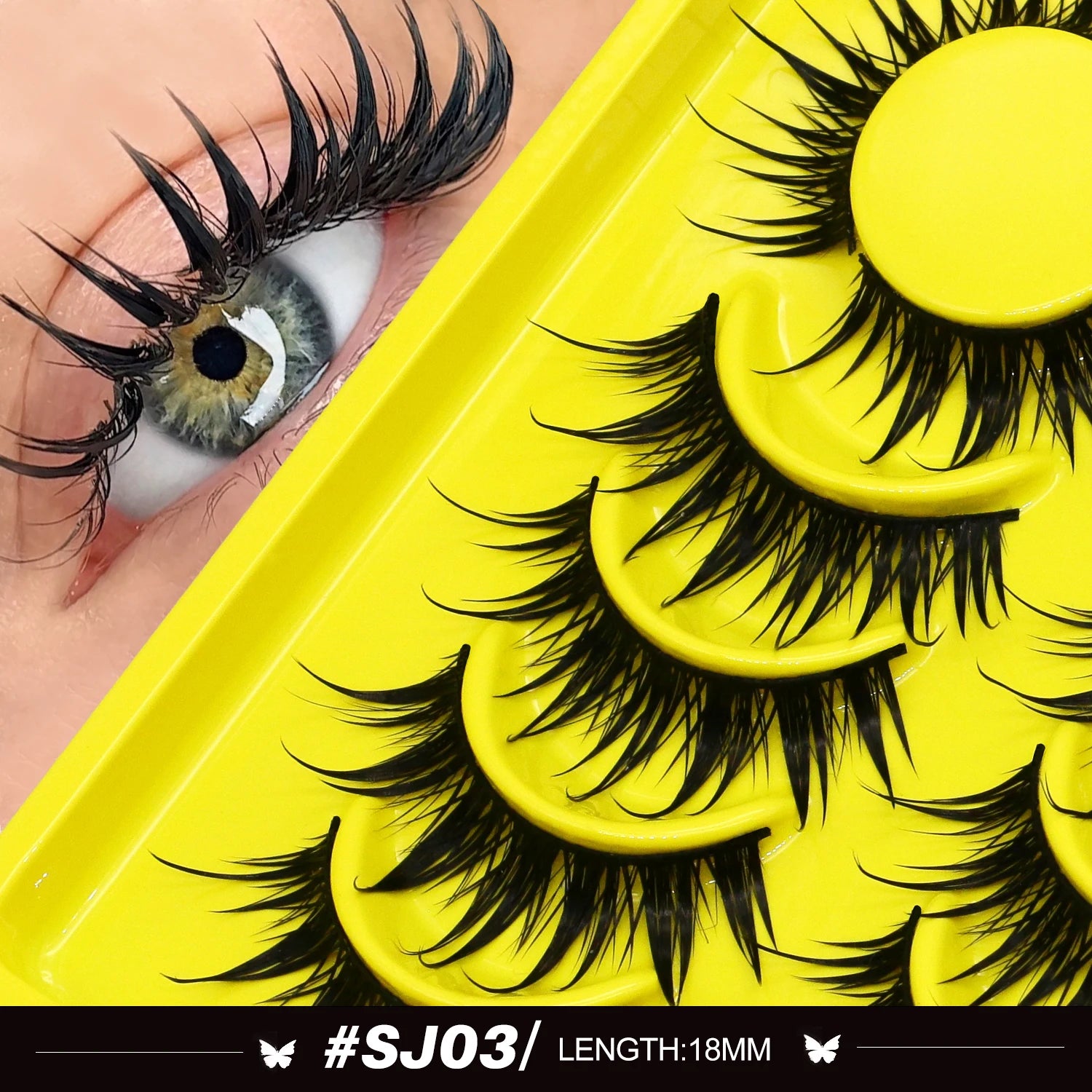Manga Cat Eye Lashes — Wispy Spike