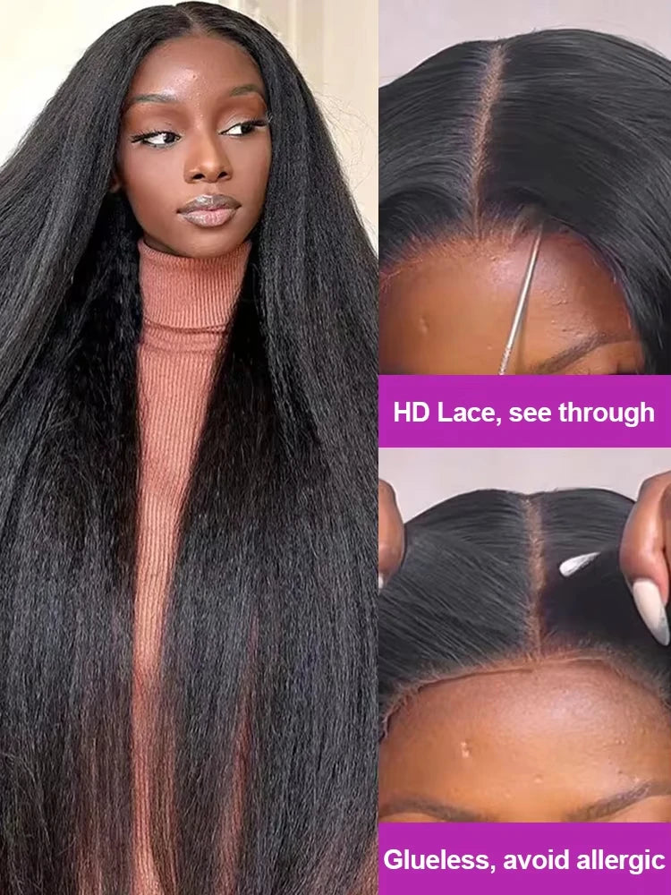 Kinky Straight Lace Front Wig — 250% Density