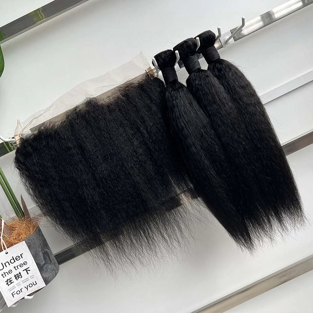 Kinky Straight Bundle Set with HD Closure