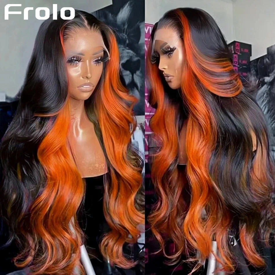 Ginger Highlight Body Wave Wig — 250% Density