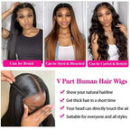 Straight V-Part Wig — Glueless