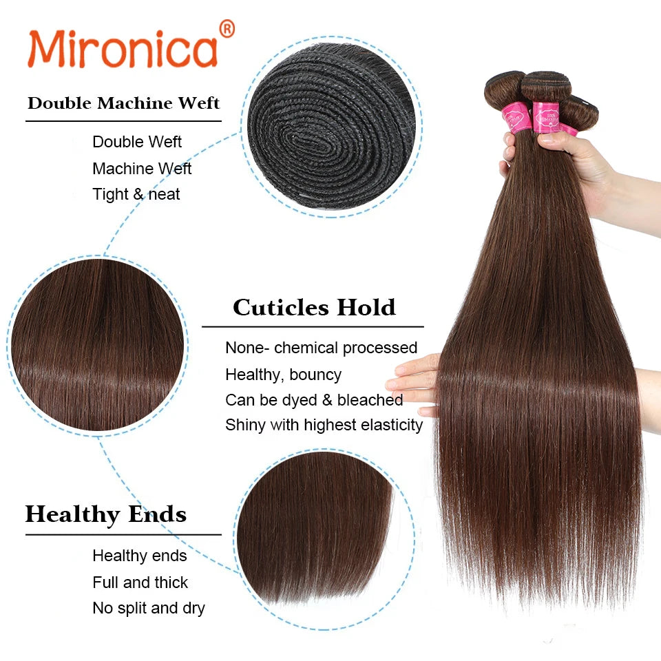 Chocolate Brown Straight Bundles