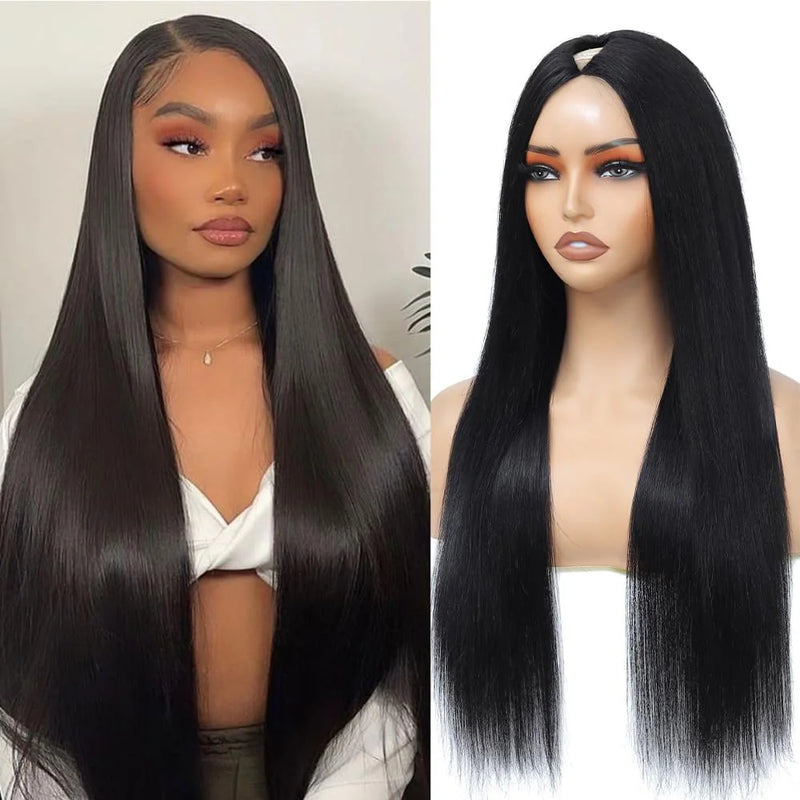 Straight V-Part Wig — Glueless