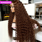 Chocolate Brown Deep Wave Wig — 250% Density