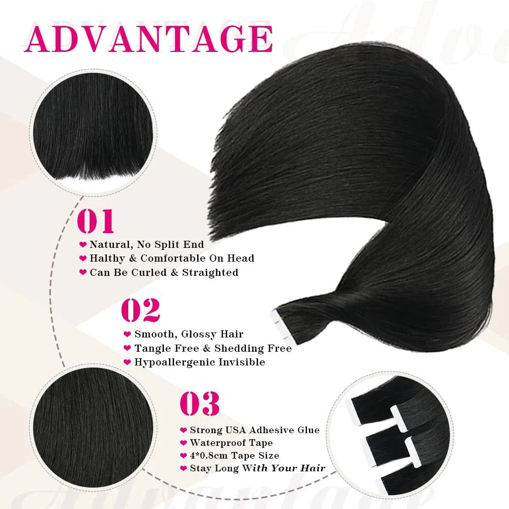 Seamless Straight Tape-In Extensions