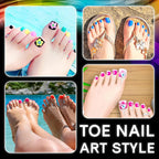 Clear Press-On Toenails with Glue Kit