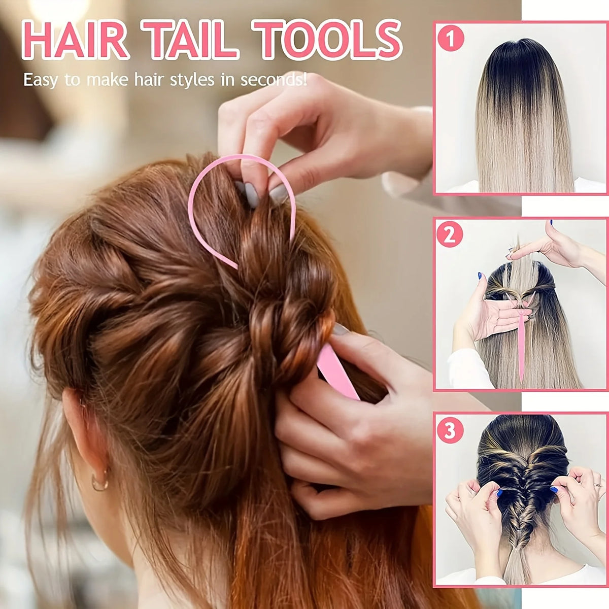 Braiding & Ponytail Tool Set — 4 Piece